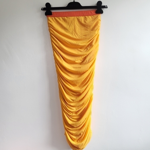 New Simon Miller MESH Stretch Pluto Sunset Orange Maxi Skirt/Swim Cover-Up XS - Picture 11 of 17